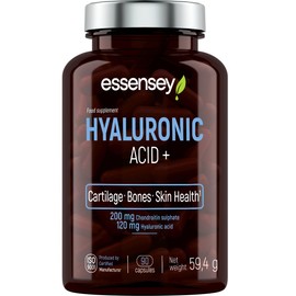 ESSENSEY - Kapseln mit Hyaluronsäure I Hyaluronsäure 120 mg I 90 Kapseln I L-Prolin 100 mg I Vitamin C 100 mg I 90 Tagesdosen I Leicht zu schlucken