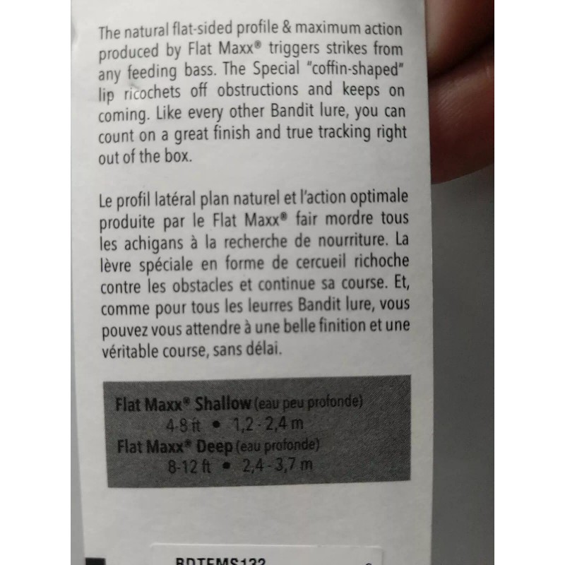 BANDIT FLAT MAXX SHALLOW BDTFMS132 Chrome/Bluebac