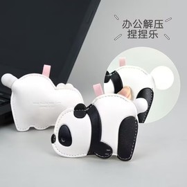 [LeChengMM] Keychain Super Funny Decompression Idea Bubble Blowing Cartoon Keychain, Panda Head