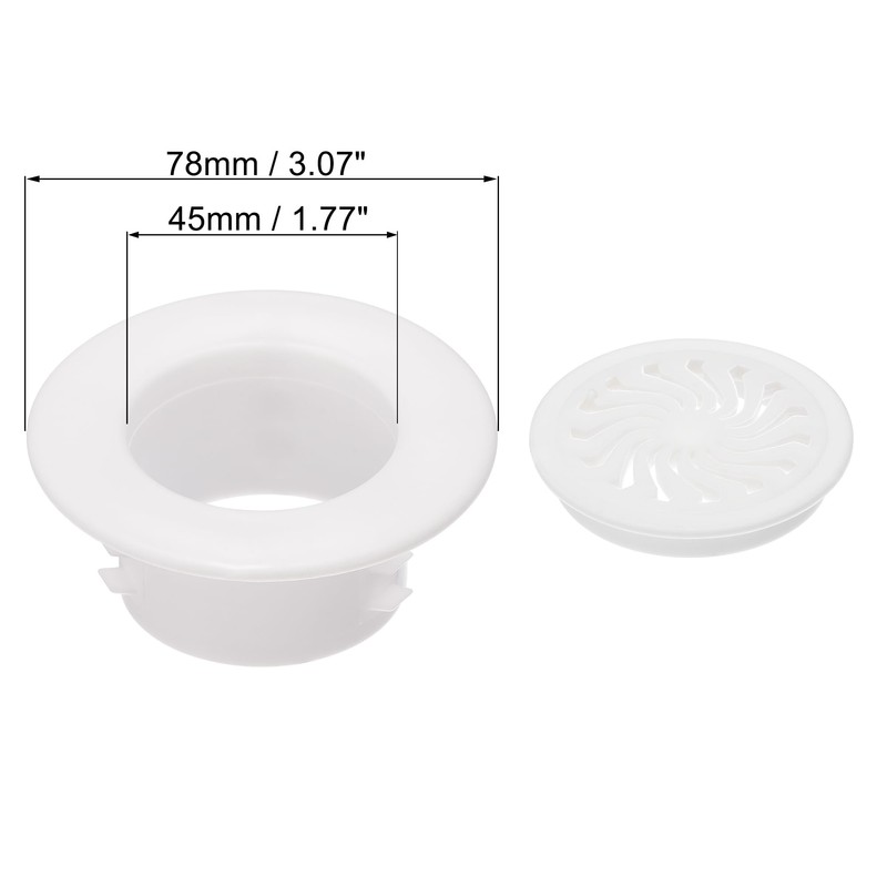 sourcing map Round Vent Cover, ABS Plastic Adjustable Air Vent