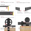 CCJH 2PCS Adjustable Barn Door Stopper fit for 1.57inch/40mm Flat