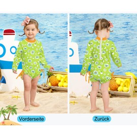 BesserBay Baby Girls' Cute Rash Guard One-Piece UPF 50+ Long Sleeve Swimsuits 0-36 Months, Daisies