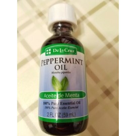 Pure Essential Peppermint Oil De La Cruz 100 % Pure Essential Oil 2 fl oz Aceite de Menta USA