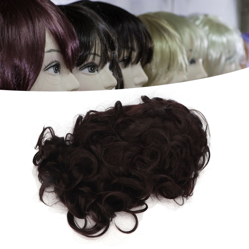 Men Short Black Wigs Soft Texture Breathable Adjust Net Firmly