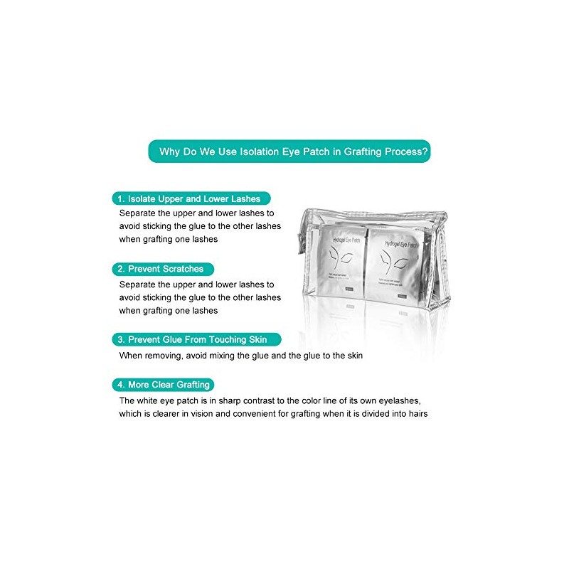100 Pairs Set,Under Eye Pads, Lint Free Lash Extension Eye