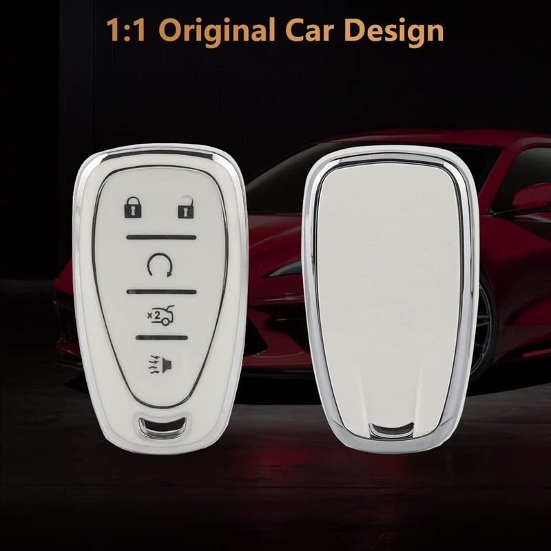 LECART TPU Smart Key Case for Chevy Equinox Accessories Malibu