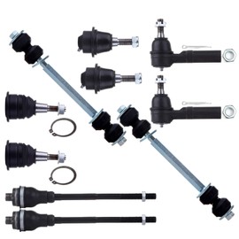 SCITOO 10pcs Suspension Kit For Chevy Silverado 2500 HD Silverado 3500 For GMC Sierra 2500 HD Sierra 3500 HD Yukon XL 2500 For Hummer H2 w/Suspension Parts Lower Upper Ball Joint Sway Bar Tie Rod End