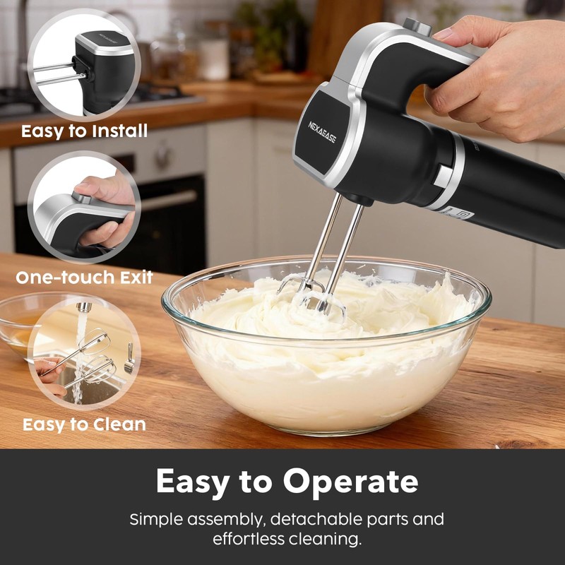 2-In-1 Hand Mixer Immersion Blender Electric Handheld, Portable Hand Blender