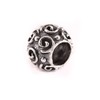 Battle-Merchant Viking Beard Bead for Dreadlocks Silver with Spirals Inner