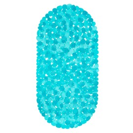 Circul Bath Mat 70 x 35 cm Turquoise Transparent