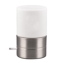 Trio Leuchten Ary II 591000107 Table Lamp Matt Nickel Metal White Opal Glass Excl. 1x E14 On/Off Touch