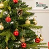 100 Pcs Mini Christmas Ball Ornaments Set, 1.18'' Red and