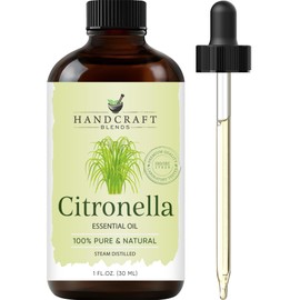 Handcraft Blends Citronella Essential Oil - 100% Pure and Natural - Premium Grade Essential Oil for Diffuser and Aromatherapy - 1 Fl Oz
