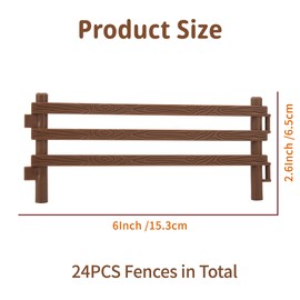 Toymany - Juego de 24 piezas de plástico para esgrima de corral para cifras de animales de granja, decoración de pasteles, regalo educativo para niños y niños pequeños