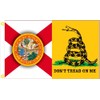 3X5 FLORIDA GADSDEN DON'T TREAD ON ME TRUMP 2024 DESANTIS