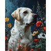 XTXGERL Paint by Number, Loyal Labrador Retriever Guiding, Adult Crafts
