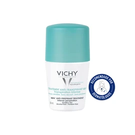 VICHY Antiperspirant 48h Roll-On, Long-Lasting Protection for Heavy Sweating, for Men and Women, for Sensitive Skin, Alcohol and Paraben Free, Dermo Tolerance, 50 ml