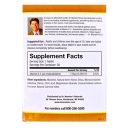 Dr. Newton's Naturals Vitamin D3 Fast-Melting Tablets - 5000 IU (125 mcg) Helps Maintain Healthy Bones and Immune Support - 30 Tablets - Ultimate Absorption – High Potency-Manufactured in USA