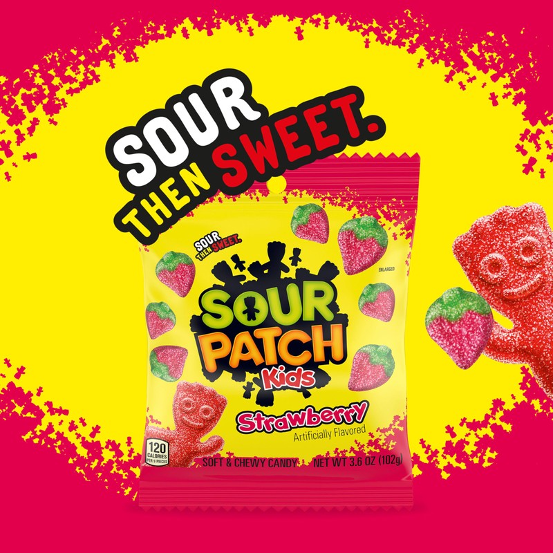 SOUR PATCH KIDS Strawberry Soft & Chewy Candy, Bulk Candy,