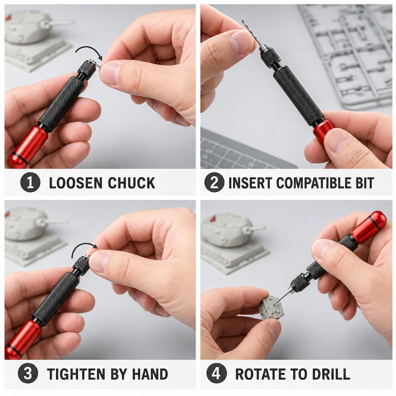 MSWZ Double-Bearing Model Hand Drill & Micro Drill Bit Options,