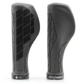 GD GRIP DIVISION ® Bicycle Grips Ergonomic Comfortable Lock On Handlebar Grips Made of Soft Gel Kraton Rubber, Black