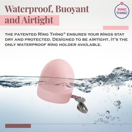 Ring Holder Keychain, Jewelry Organizer and Storage, Portable Waterproof Ring Holder, Pill Box Keychain Container, Gym Accessory, and Travel Ring Case (Desert Pink)