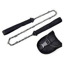 40.6"/103cm Hand Chainsaw Portable Handheld Survival Chain Saw for Gardening Outdoor Camping Wood Cutting Backpacking Hiking Hunting (Black)
