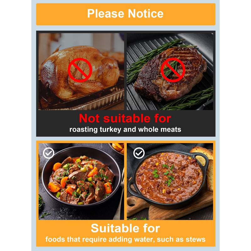 SMARTAKE Electric Roaster Liners, 2 Count Disposable Roaster Liners, Fits