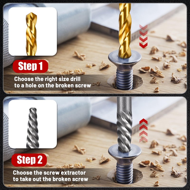 30PCS Screw Extractor Set & Bolt Extractor Set, Left Hand