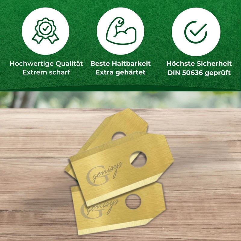 Genisys Titanium Replacement Blade Compatible with Gardena Robotic Lawnmower Sileno