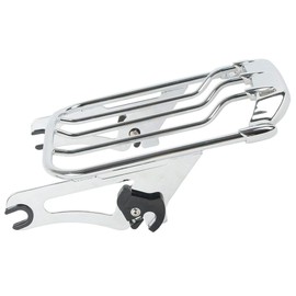 XFMT Motorcycle Chrome Detachable Two-Up Luggage Rack for Air Wing Harley Touring Road King Street Glide Road Glide Electra Glide 2009-Later