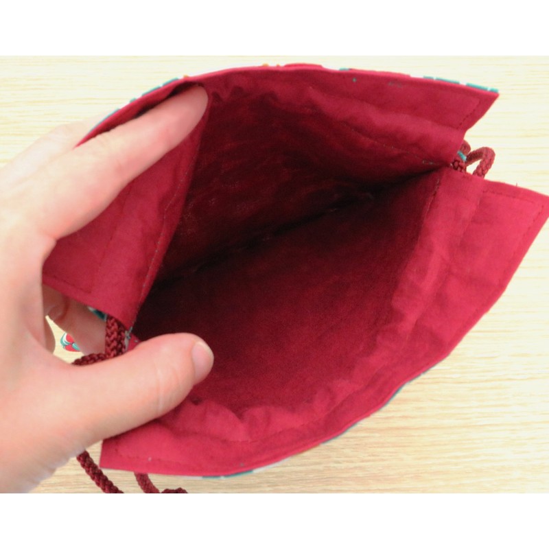 京佑(Kyoyu) 巾着袋 夢二 丸型巾着 椿