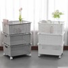 Large capacity convenient handle laminated wheel basket small/medium/large Randy Basket Small-Grey