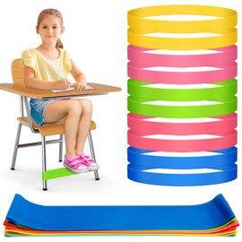 20 Pack Chair Bands for Kids with Fidgety Feet, ADHD Tools for Kids, ROOKEA Sensory Room Must Haves for Adhd Kids Fidget Chair Bands Autism Classroom Must Haves ADHD Tools for Classroom Home Chairs