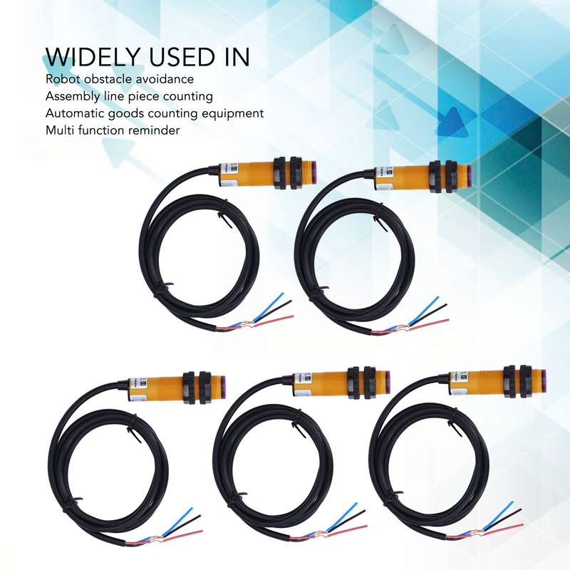 5 Pcs Infrared Photoelectric Switch NPN Normally Closed 5 To