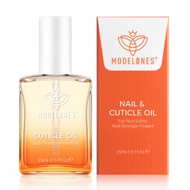 modelones-Aceite para cutículas, fortalecedor de uñas con aceite de jojoba y vitamina E, aceite para el crecimiento de las uñas que repara las cutículas y promueve la hidratación de la piel seca, 15 m