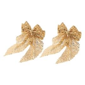 2 piezas Moños Dorados Grandes para Niñas con Lentejuelas Brillantes Moños Princesa Oversize para Fiestas Cumpleaños y Bodas Accesorios de Cabello Glamorosos y Versátiles