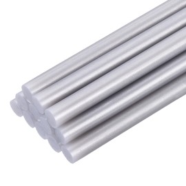 uxcell 12pcs Mini Hot Glue Sticks for Glue Gun 0.27 x 4 Inch Small Glue Sticks, 7 x 100mm Metallic Silver