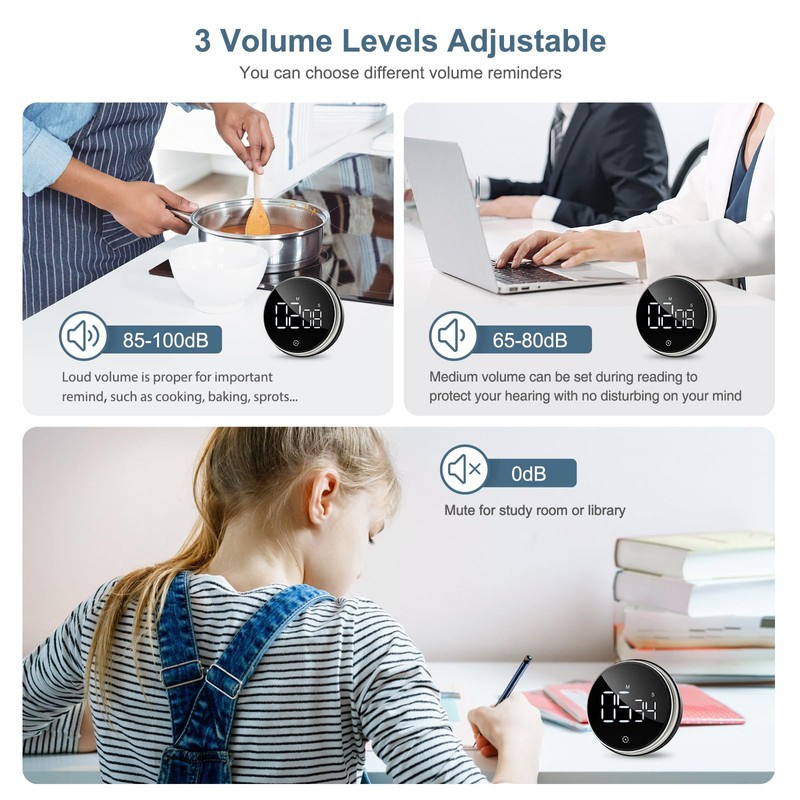 Ankilo Kitchen Timer Digital, Magnetic Kitchen Timer, Egg Timer, Short