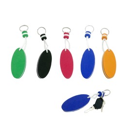 Pack of 5 Floating Keyrings for Keys Oval Floating Key Ring Floating Key Ring EVA Material for Swimming Diving Fishing Canoeing Sailing Kayaking Boat, 1#