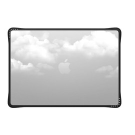CASETiFY Impact MacBook Air 15-inch (M2/M3/M4) Case [Enhanced Protective Corner Design/Ventilation Cutouts/Anti-Slip Grip] - Clouds Clear Case - Clear Black