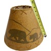 Rustic Oiled Kraft Laced Bear Lamp Shade - 12"