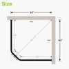 Naiture Neo-Angle Shower Curtain Rod Stainless Steel with Ceiling Support,