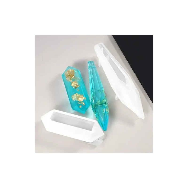 Molde De Péndulo De Resina 18pcs Moldes De Cristal De
