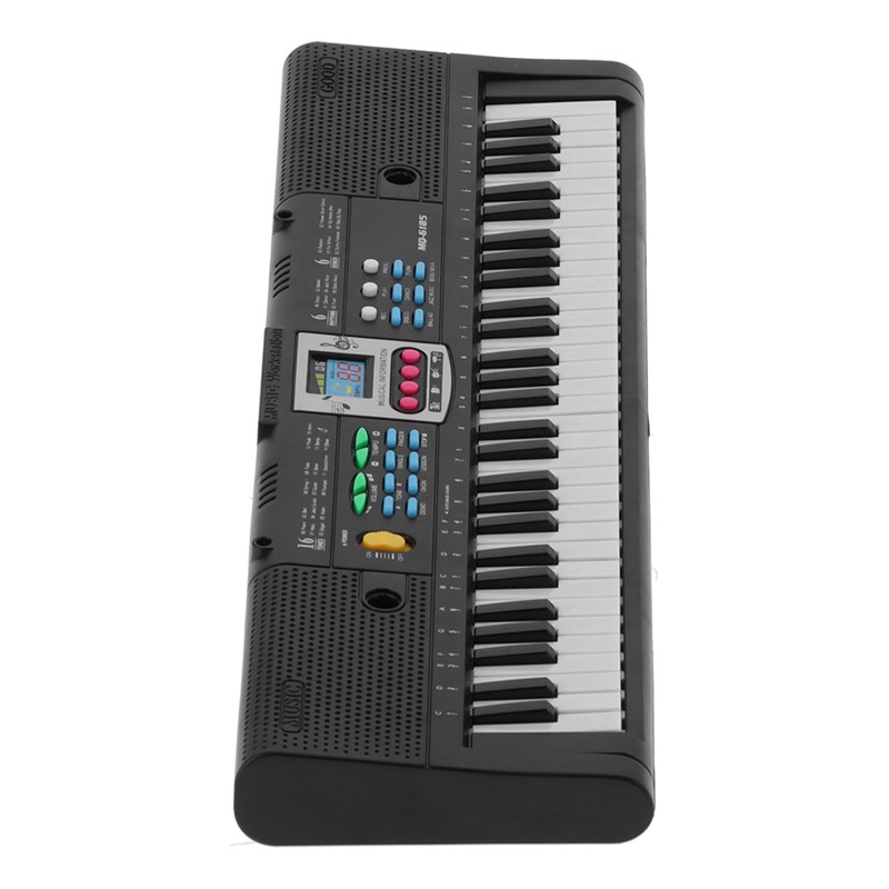 61Key Mini Electric Piano Black MultiFunctional Studio Toy with Microphone
