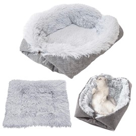 Warm Pet Bed, Cute Pet Bed, Soft Cat Bed, Fluffy Cat Bed, The Pet Nest is Washable, Nest for Cats and Dogs, Plush Cat Cushion, Cuddly Bed Size in 60 x 52 cm