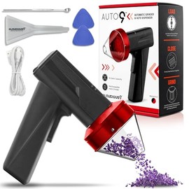 Molinillo eléctrico de especias grande, molinillo de especias automático con dispensación automática, capacidad portátil de 4 g con interruptor basculante de dos direcciones sin bloques (negro rojo), solo para el hogar y la cocina