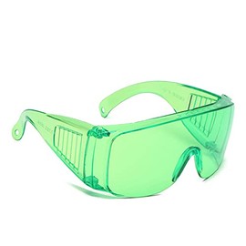 TopHomer Safety Glasses, Protective Lab Goggles UV Resistant Safety-Over Spectacles for Workshop, Laboratory and Construction (Green)