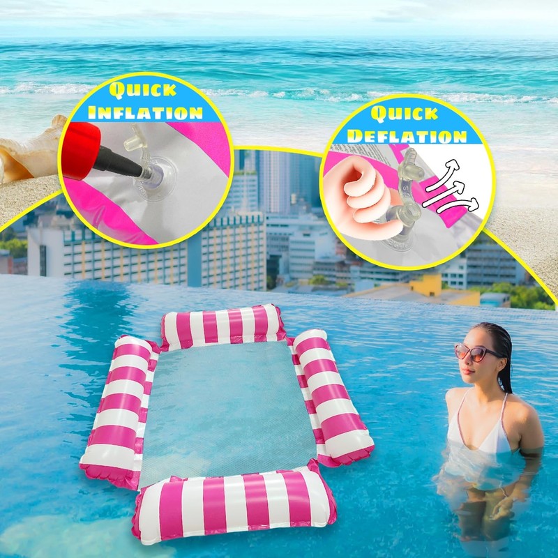 Meegoo Floaties for Adults, 2 Pack Pool Hammock Chair with