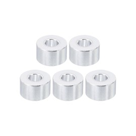 PATIKIL M8 Aluminum Spacers, 5 Pieces Metal Spacer Aluminum 8.5mm ID x 20mm OD x 12mm L Aluminum Spacer for 5/16" or M8 Screw Bolt